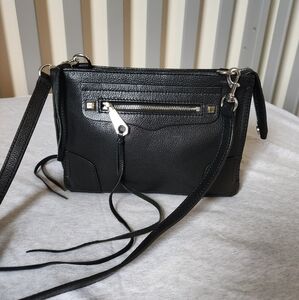 Rebecca Minkoff Black Leather Crossbody Bag EUC